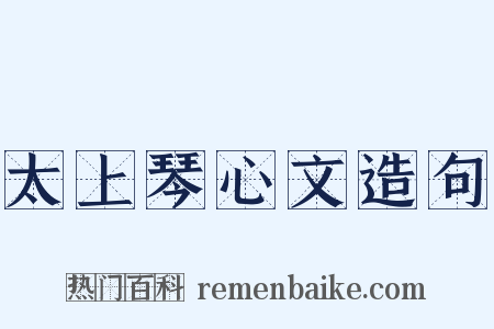 太上琴心文造句是什么意思的图片